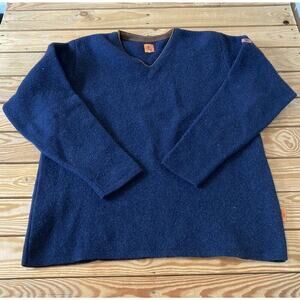 Natural Born Fleece V Neck Long Sleeve Top Size Medium Men’s Black